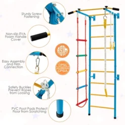 Costway 5 In 1 Kids Indoor Gym Playground Swedish Wall Ladder Children Home Climbing Gym 14 Costway 5 In 1 Kids Indoor Gym Playground Swedish Wall Ladder Children Home Climbing Gym -Costway Store GUEST 5ffb2d25 08a4 4457 8e09 bd222a7d1590