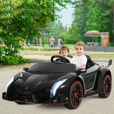 Costway 12V 2-Seater Licensed Lamborghini Kids Ride On Car W/ RC & Swing Function 1 Costway 12V 2-Seater Licensed Lamborghini Kids Ride On Car W/ RC & Swing Function