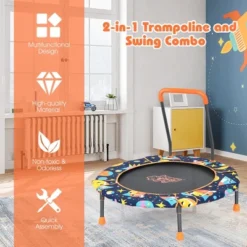 36''Convertible Swing & Trampoline Set Toddler Kids Fitness Rebounder W/Handrail 11 36''Convertible Swing & Trampoline Set Toddler Kids Fitness Rebounder W/Handrail -Costway Store GUEST 6337e8b3 f91f 4ceb af49 ba46eadd5da4