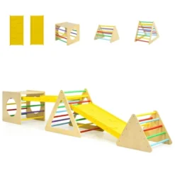 Costway 5 In 1 Toddler Playing Set Kids Climbing Triangle & Cube Play Equipment 17 Costway 5 In 1 Toddler Playing Set Kids Climbing Triangle & Cube Play Equipment -Costway Store GUEST 63a63037 a81c 45cc ade5 cccdacef98df