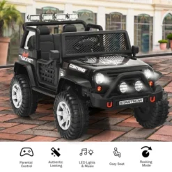 Costway 12V Kids Ride On Truck Remote Control Electric Car With Lights&Music WhiteBlackPinkRed 13 Costway 12V Kids Ride On Truck Remote Control Electric Car With Lights&Music WhiteBlackPinkRed -Costway Store GUEST 6455ef6c 5148 49b2 83e0 f8cc950f21d3
