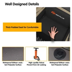 Costway Inflatable Fishing Float Tube W/Pump & Storage Pockets & Fish Ruler GrayBeigeGreen 15 Costway Inflatable Fishing Float Tube W/Pump & Storage Pockets & Fish Ruler GrayBeigeGreen -Costway Store GUEST 64a0c685 a6b4 4779 9680 f7ab93871ee9