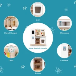 Costway Wooden Kids Pretend Kitchen Playset Cooking Play Toy W/ Utensils & Sound 17 Costway Wooden Kids Pretend Kitchen Playset Cooking Play Toy W/ Utensils & Sound -Costway Store GUEST 64b9d2a5 c348 40cf ab4a ec01df530cb0