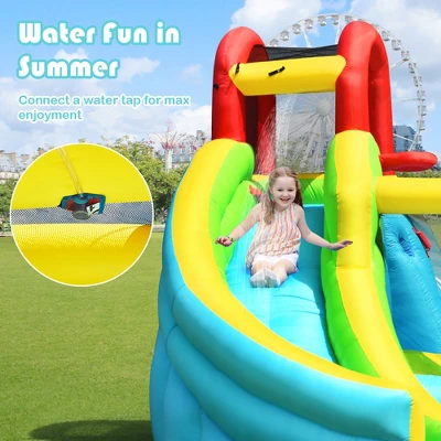 Costway Inflatable Kids Water Slide Jumper Bounce House Splash Water Pool With 550W Blower 5 Costway Inflatable Kids Water Slide Jumper Bounce House Splash Water Pool With 550W Blower - Image 5