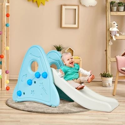 Costway Freestanding Baby Slide Indoor First Play Climber Slide Set For Boys Girls PinkBlueGray 2 Costway Freestanding Baby Slide Indoor First Play Climber Slide Set For Boys Girls PinkBlueGray - Image 2