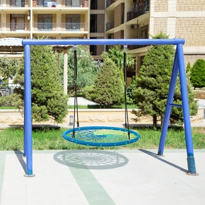 Costway 40'' Spider Web Tree Swing Kids Outdoor Play Set W/ Adjustable Ropes Gift OrangeBlueGreen 1 Costway 40'' Spider Web Tree Swing Kids Outdoor Play Set W/ Adjustable Ropes Gift OrangeBlueGreen