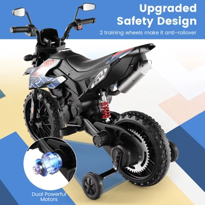 Costway 12V Licensed Aprilia Kids Ride On Motorcycle Electric Dirt Bike With Light & Music 6 Costway 12V Licensed Aprilia Kids Ride On Motorcycle Electric Dirt Bike With Light & Music - Image 6