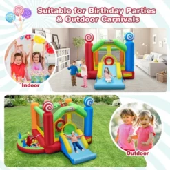 Costway Candy Land Theme Kids Inflatable Bounce Castle With 735W Air Blower Indoor Outdoor 13 Costway Candy Land Theme Kids Inflatable Bounce Castle With 735W Air Blower Indoor Outdoor -Costway Store GUEST 670cacfa 3880 4baa 9f30 f5523ccd4831