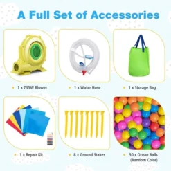 Costway 6-in-1 Inflatable Water Castle Kids Bouncer With 50 Ocean Balls & 735W Blower 16 Costway 6-in-1 Inflatable Water Castle Kids Bouncer With 50 Ocean Balls & 735W Blower -Costway Store GUEST 6751fbf2 2d03 4dd2 811a 102603c6f081