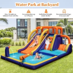 Costway Inflatable Waterslide 4-in-1 Kids Bounce Castle With Splash Pool(With 750W Blower) 11 Costway Inflatable Waterslide 4-in-1 Kids Bounce Castle With Splash Pool(With 750W Blower) -Costway Store GUEST 6b71c018 4677 4b29 8364 9a1a8b56d605