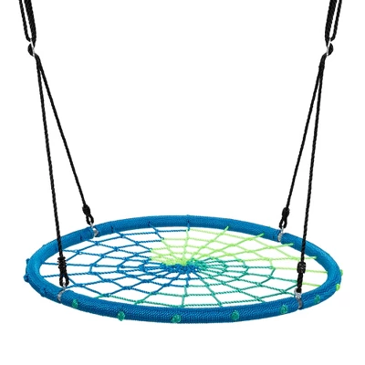 Costway 40'' Spider Web Tree Swing Kids Outdoor Play Set W/ Adjustable Ropes Gift OrangeBlueGreen 10 Costway 40'' Spider Web Tree Swing Kids Outdoor Play Set W/ Adjustable Ropes Gift OrangeBlueGreen - Image 10