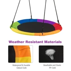 Costway 40'' Flying Saucer Tree Swing 900D Round Swing W/ Multi-ply Rope Colorful 11 Costway 40'' Flying Saucer Tree Swing 900D Round Swing W/ Multi-ply Rope Colorful -Costway Store GUEST 6f0ca452 e84b 443e b3f5 f42956b6d0d5