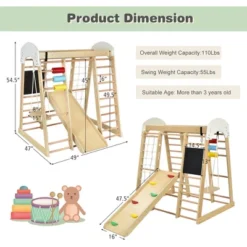 Costway Indoor Playground Climbing Gym Kids Wooden 8 In 1 Climber Playset For Children 12 Costway Indoor Playground Climbing Gym Kids Wooden 8 In 1 Climber Playset For Children -Costway Store GUEST 6f293398 916e 460c bdae 2436a8070304