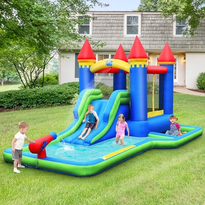Costway Inflatable Castle Bouncer Bounce House Slide Water Park BallPit With 580W Blower 3 Costway Inflatable Castle Bouncer Bounce House Slide Water Park BallPit With 580W Blower - Image 3