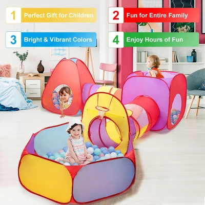 Costway 7pc Kids Ball Pit Play Tents & Tunnels Pop Up Baby Toy Gifts 5 Costway 7pc Kids Ball Pit Play Tents & Tunnels Pop Up Baby Toy Gifts - Image 5