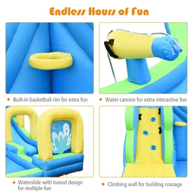 Costway Inflatable Water Slide Kids Bounce House Castle Splash Pool Without Blower 6 Costway Inflatable Water Slide Kids Bounce House Castle Splash Pool Without Blower - Image 6