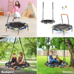 36''Convertible Swing & Trampoline Set Toddler Kids Fitness Rebounder W/Handrail 15 36''Convertible Swing & Trampoline Set Toddler Kids Fitness Rebounder W/Handrail -Costway Store GUEST 6fd8356e 6473 41c3 b939 c6c2ce6a0a8f