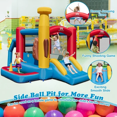 Costway Baseball Themed Jumping House Kids Bouncy Castle W/ 50 Ocean Balls & 735W Blower 2 Costway Baseball Themed Jumping House Kids Bouncy Castle W/ 50 Ocean Balls & 735W Blower - Image 2