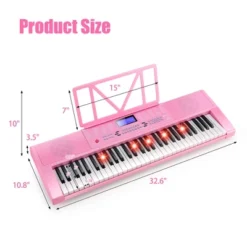 Costway 61-Key Electric Piano Portable Digital Keyboard W/Lighted Key Music Stand Pink 11 Costway 61-Key Electric Piano Portable Digital Keyboard W/Lighted Key Music Stand Pink -Costway Store GUEST 70821216 9c5e 4770 9c33 24c2a79a2932