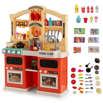 Costway Kids Play Kitchen Set 69PC Kitchen Playset Toys W/ Realistic Lights & Sounds 11 Costway Kids Play Kitchen Set 69PC Kitchen Playset Toys W/ Realistic Lights & Sounds - Image 11
