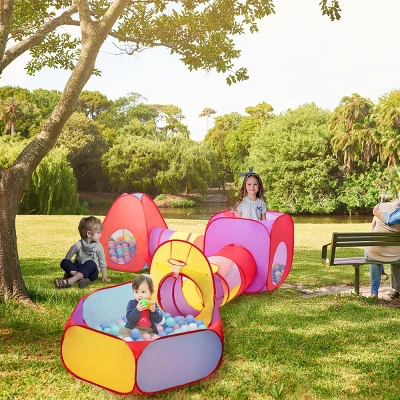Costway 7pc Kids Ball Pit Play Tents & Tunnels Pop Up Baby Toy Gifts 2 Costway 7pc Kids Ball Pit Play Tents & Tunnels Pop Up Baby Toy Gifts - Image 2