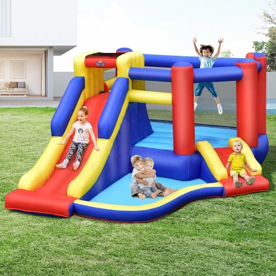 Costway Inflatable Bouncy Castle Kids Jumping House W/ Double Slides Air Blower Excluded 2 Costway Inflatable Bouncy Castle Kids Jumping House W/ Double Slides Air Blower Excluded - Image 2