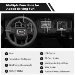 Costway 12V Licensed GMC Kids Ride On Police Car 2-Seater Truck W/Remote Control & Music 17 Costway 12V Licensed GMC Kids Ride On Police Car 2-Seater Truck W/Remote Control & Music -Costway Store GUEST 7182f8b7 b5c1 4882 be62 f475455dafc1