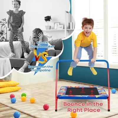 Costway 36" Kids Square Trampoline Indoor Outdoor Rebounder W/Foam Handrail Alphabet Pad 6 Costway 36" Kids Square Trampoline Indoor Outdoor Rebounder W/Foam Handrail Alphabet Pad - Image 6