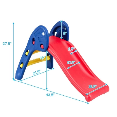 Costway 2 Step Children Folding Slide Plastic Fun Toy Up-down Suitable For Kids 8 Costway 2 Step Children Folding Slide Plastic Fun Toy Up-down Suitable For Kids - Image 8