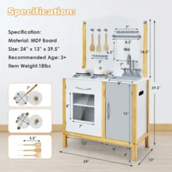 Costway Kids Play Kitchen Set Toddler Pretend Cooking Set W/ Cabinet&Accessories 11 Costway Kids Play Kitchen Set Toddler Pretend Cooking Set W/ Cabinet&Accessories -Costway Store GUEST 73fe2187 6d1a 4db2 8b65 00cb1d596e9e