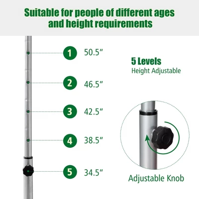 Costway Foldable Trampoline Double Mini Kids Fitness Rebounder W/ Adjustable Handle RedBlue 7 Costway Foldable Trampoline Double Mini Kids Fitness Rebounder W/ Adjustable Handle RedBlue - Image 7