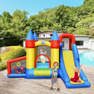 Costway Inflatable Bounce House Slide Bouncer Kids Castle Jumper W/ Balls & 780W Blower 3 Costway Inflatable Bounce House Slide Bouncer Kids Castle Jumper W/ Balls & 780W Blower - Image 3