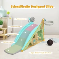 Costway Baby Rocking Horse Slide Set 4-in-1 Kids Swing Toys W/Basketball Hoop Ferrule GreenPink 13 Costway Baby Rocking Horse Slide Set 4-in-1 Kids Swing Toys W/Basketball Hoop Ferrule GreenPink -Costway Store GUEST 7585ed5b 1799 4d23 aa53 e3d01398b51a