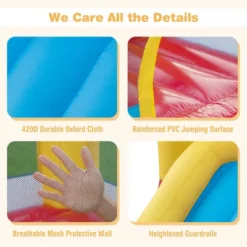 Costway Kids Bouncy Castle With Slide & Ball Pit Pool Ocean Balls & 480W Blower Included 14 Costway Kids Bouncy Castle With Slide & Ball Pit Pool Ocean Balls & 480W Blower Included -Costway Store GUEST 75cceb57 7f4d 45fe a7be 15f3e18bbc9d