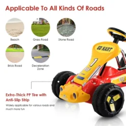 Costway Kids Go Kart Ride On Car Pedal Powered Car 4 Wheel Racer Toy Stealth Outdoor 14 Costway Kids Go Kart Ride On Car Pedal Powered Car 4 Wheel Racer Toy Stealth Outdoor -Costway Store GUEST 76ee2fe8 8c15 485e a15e c305f522833a