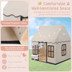 Costway Kids Play Castle Tent Large Playhouse Toys Gifts W/ Star Lights Washable Mat 12 Costway Kids Play Castle Tent Large Playhouse Toys Gifts W/ Star Lights Washable Mat -Costway Store GUEST 76f4577f fa47 4e60 b8ec c2e3b9ff3b8e