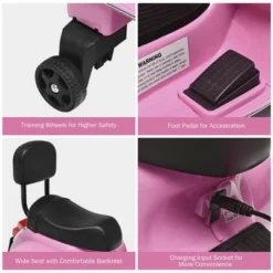 Costway 6V Kids Ride On Vespa Scooter Motorcycle For Toddler W/ Training Wheels PinkBlueGreenBlack 20 Costway 6V Kids Ride On Vespa Scooter Motorcycle For Toddler W/ Training Wheels PinkBlueGreenBlack -Costway Store GUEST 77b8fac3 a2ca 4c62 a6da 38921f5d0a24