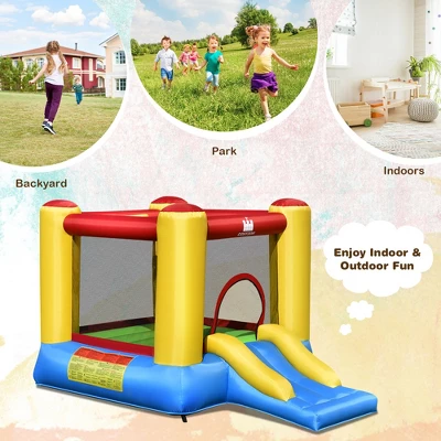 Costway Inflatable Bouncer Kids Bounce House Jumping Castle Slide W/ 480W Blower 7 Costway Inflatable Bouncer Kids Bounce House Jumping Castle Slide W/ 480W Blower - Image 7