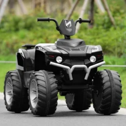 Costway 12V Kids 4-Wheeler ATV Quad Ride On Car W/ LED Lights Music USB