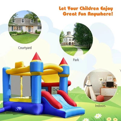 Costway InflatableBounce House Castle Slide Bouncer Kids Shooting Net/Without Blower 6 Costway InflatableBounce House Castle Slide Bouncer Kids Shooting Net/Without Blower - Image 6