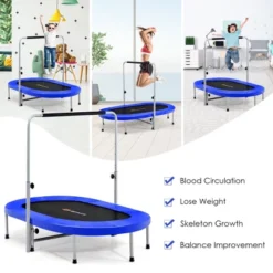 Costway 50'' Trampoline For 2 People Foldable Rebouncer W/Adjustable Handrail RedBlue 15 Costway 50'' Trampoline For 2 People Foldable Rebouncer W/Adjustable Handrail RedBlue -Costway Store GUEST 79ea287e 37e6 4db6 9f0f 8510eecd48bf