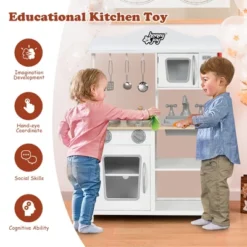 Costway Wooden Pretend Play Kitchen Set For Kids Toddlers W/ Accessories & Sink -Costway Store GUEST 7a2eb494 2adf 4262 8785 ede766f94441