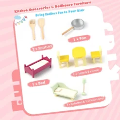 Costway Kids Kitchen Playset & Dollhouse 2-In-1 W/ Accessories & Furniture For Toddlers 15 Costway Kids Kitchen Playset & Dollhouse 2-In-1 W/ Accessories & Furniture For Toddlers -Costway Store GUEST 7a91369f 600f 46f2 9914 aac3e993ff8f