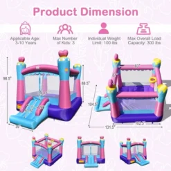Costway Inflatable Bounce House 3-in-1 Princess Theme Inflatable Castle W/ 735W Blower 12 Costway Inflatable Bounce House 3-in-1 Princess Theme Inflatable Castle W/ 735W Blower -Costway Store GUEST 7abe88e7 e0c3 4354 a797 df391a6f2038