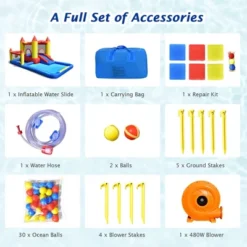 Costway Inflatable Water Slide Castle Kids Bounce House Indoor & Outdoor W/ 480W Blower 16 Costway Inflatable Water Slide Castle Kids Bounce House Indoor & Outdoor W/ 480W Blower -Costway Store GUEST 7af80458 8191 4d32 9857 9156da44f4cb