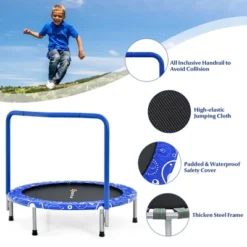 Costway 36'' Kids Trampoline Rebounder W/Full Covered Handrail & Pad Indoor Outdoor PinkBlue 13 Costway 36'' Kids Trampoline Rebounder W/Full Covered Handrail & Pad Indoor Outdoor PinkBlue -Costway Store GUEST 7bca3393 8f7a 42d7 9bc0 dccf9d54ca65