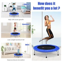 Costway 38'' Mini Folding Trampoline Portable Recreational Fitness Rebounder PinkBlue 13 Costway 38'' Mini Folding Trampoline Portable Recreational Fitness Rebounder PinkBlue -Costway Store GUEST 7cc1d296 c801 4af2 8bef a518c27e9e7f