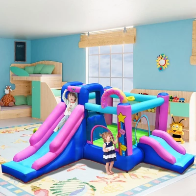 Bountech Inflatable Bounce Castle Dual Slides Jumping Bouncer W/ Climbing Wall 2 Bountech Inflatable Bounce Castle Dual Slides Jumping Bouncer W/ Climbing Wall - Image 2