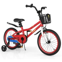 Costway 18'' Kid's Bike With Removable Training Wheels & Basket For 4-8 Years Old White/Blue/Red/Skyblue 25 Costway 18'' Kid's Bike With Removable Training Wheels & Basket For 4-8 Years Old White/Blue/Red/Skyblue -Costway Store GUEST 7f5067c2 e152 44e0 b6e1 8e0776a584e4