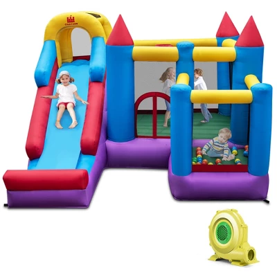 Costway 5-In-1 Inflatable Bounce Castle With Basketball Rim & Climbing Wall 9 Costway 5-In-1 Inflatable Bounce Castle With Basketball Rim & Climbing Wall - Image 9